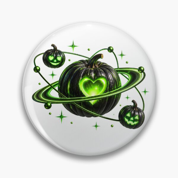 Item preview, Neon Green Pumpkin Orbit designed and sold by DansCreations42.