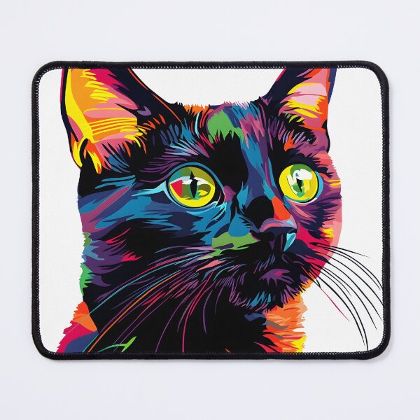 Item preview, Black Cat Pop Art in Bright Colors designed and sold by Purrista Studio.