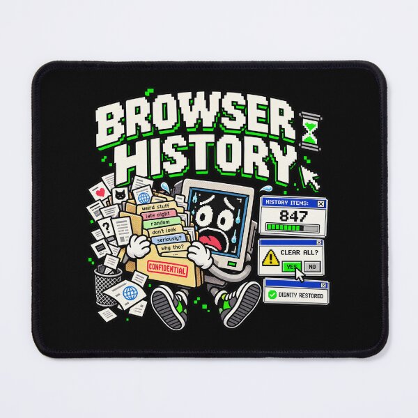 Item preview, Browser History – Retro Pixel Internet Privacy Humor designed and sold by Mad Factory Designs.