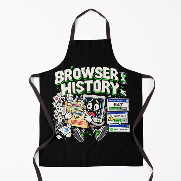 Aperçu de l'œuvre Historique de navigation – Humour rétro sur la confidentialité sur Internet créée et vendue par Mad Factory Designs.