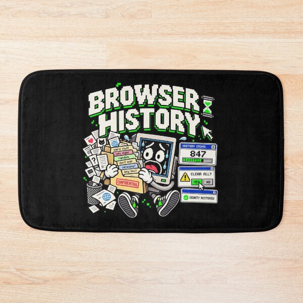 Item preview, Browser History – Retro Pixel Internet Privacy Humor designed and sold by Mad Factory Designs.