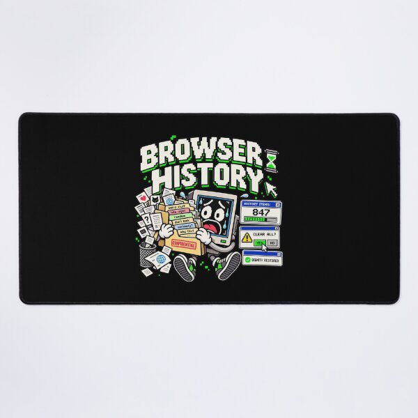 Item preview, Browser History – Retro Pixel Internet Privacy Humor designed and sold by Mad Factory Designs.