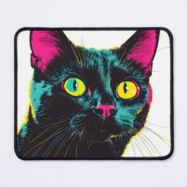 Item preview, Green Eyed Black Cat Pop Art designed and sold by Purrista Studio.