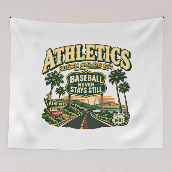 Item preview, Athletics Baseball Never Stays Still Roadtrip designed and sold by Dresut.