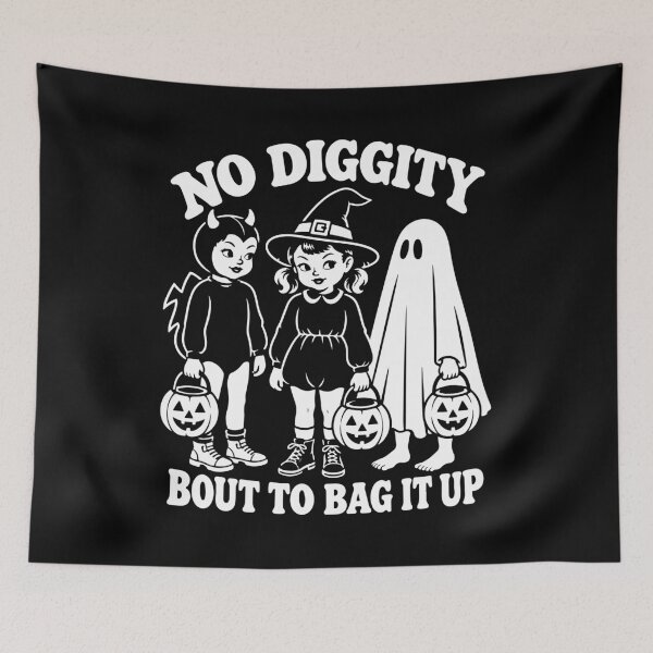 Item preview, No Diggity Halloween Bout To Bag It Up designed and sold by gunaone-design.