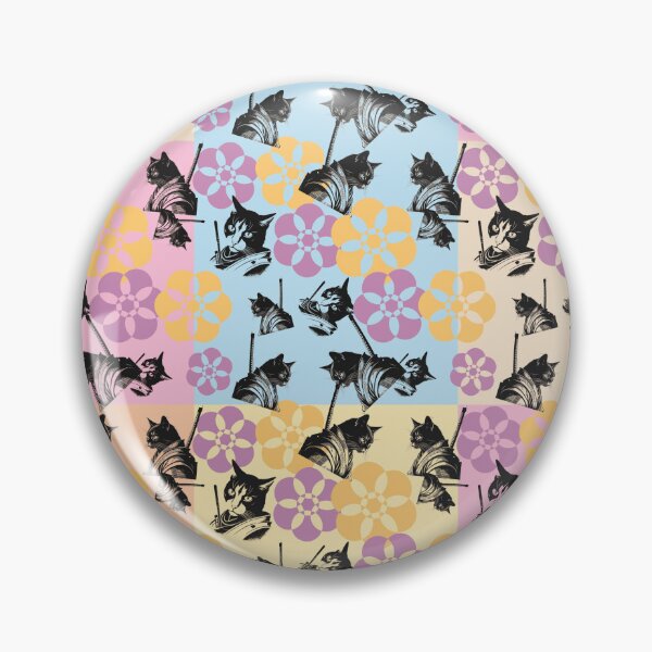 Item preview, Pastel Killer Cat Blossom designed and sold by Cathedral of Curiosity.