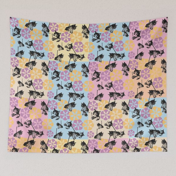 Item preview, Pastel Killer Cat Blossom designed and sold by Cathedral of Curiosity.