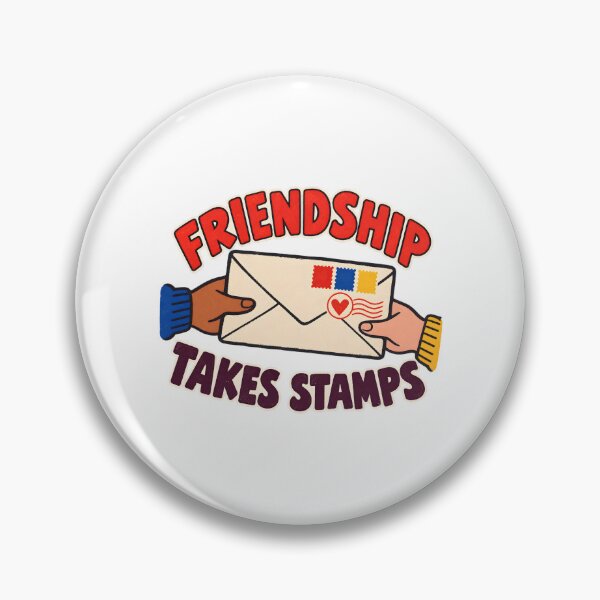 Item preview, Friendship Takes Stamps Pen Pal Sticker designed and sold by Philippa Shop.