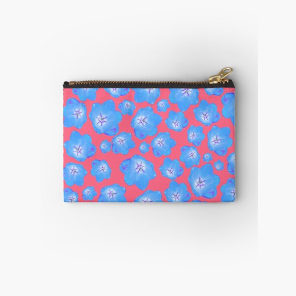 Item preview, English Garden - Blue Tulip Floral Pattern on Pink designed and sold by PurrfectWhisper.