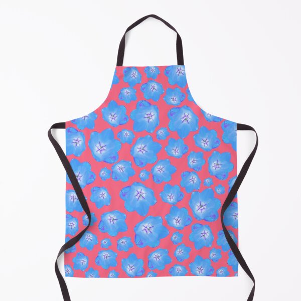 Item preview, English Garden - Blue Tulip Floral Pattern on Pink designed and sold by PurrfectWhisper.