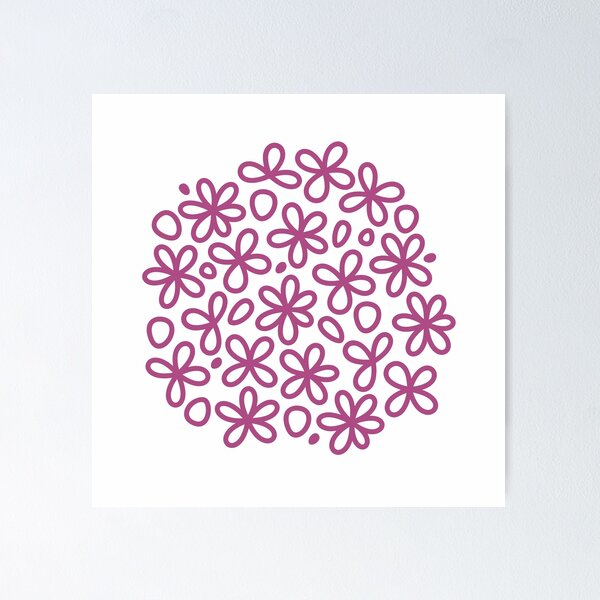 Item preview, Pink Doodle Flowers designed and sold by AmaiiDesigns.