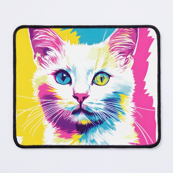 Item preview, White Cat Pop Art Paint Splash designed and sold by Purrista Studio.