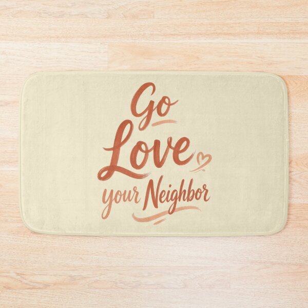 Item preview, Go Love Your Neighbor - Terracotta Brush Script Typography Quote designed and sold by D-Islamic.