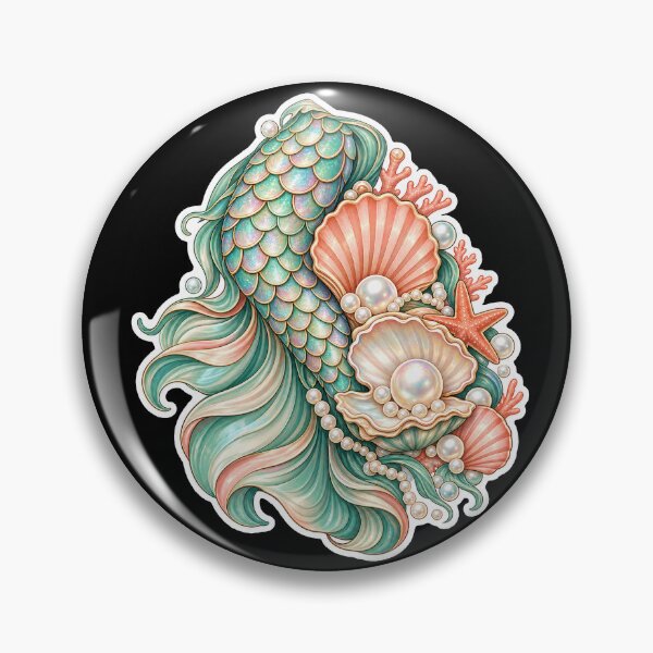 Item preview, Iridescent Mermaid Scales And Pearls designed and sold by NovaToons.