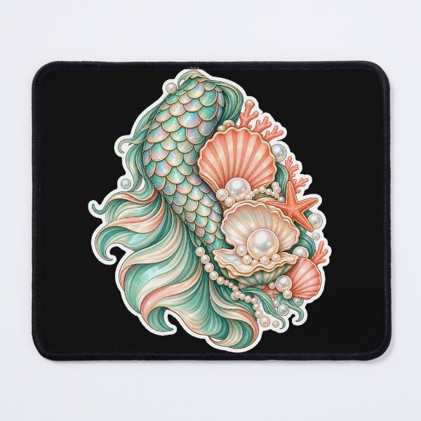 Item preview, Iridescent Mermaid Scales And Pearls designed and sold by NovaToons.
