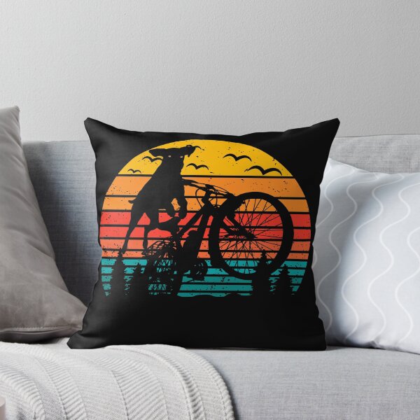 Item preview, Happy mascot design: dog jumping during a mountain bike descent. designed and sold by UrbanTRIP.