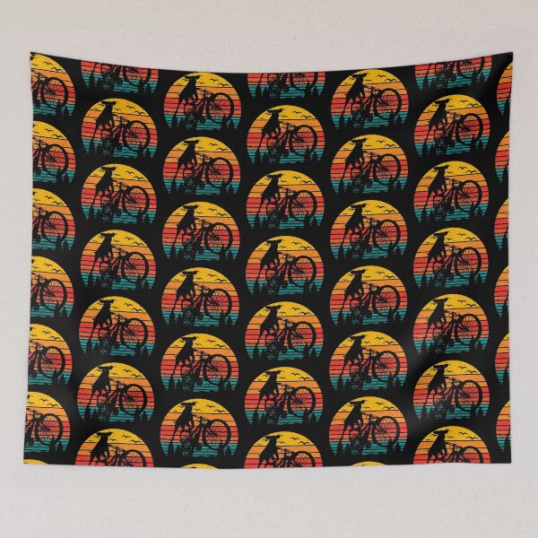 Item preview, Happy mascot design: dog jumping during a mountain bike descent. designed and sold by UrbanTRIP.