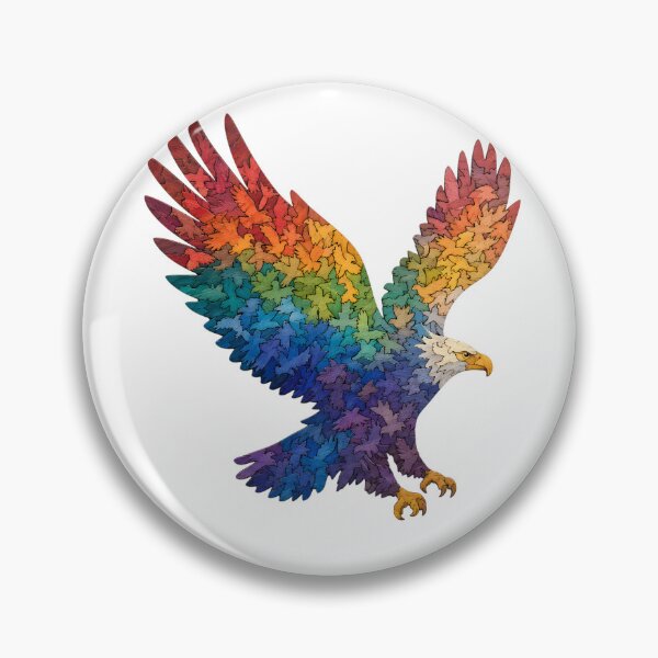 Item preview, Majestic Eagle Sunset Silhouette Wood Mosaic Art designed and sold by VisualVerseLab.