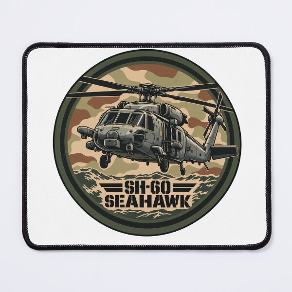 Item preview, SH-60 Seahawk round camouflage badge Military Helicopter designed and sold by IRON WINGS /USAF.