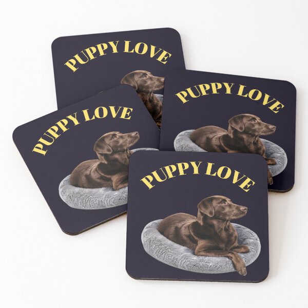 Item preview, CHOCOLATE BROWN LABRADOR RETRIEVER - PUPPY LOVE designed and sold by PRINTSCHARMINGM.