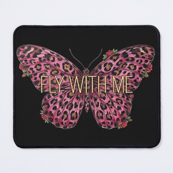 Item preview, mVintage Pink Cheetah Butterfly Fly With Me Art designed and sold by MaRCAStro.