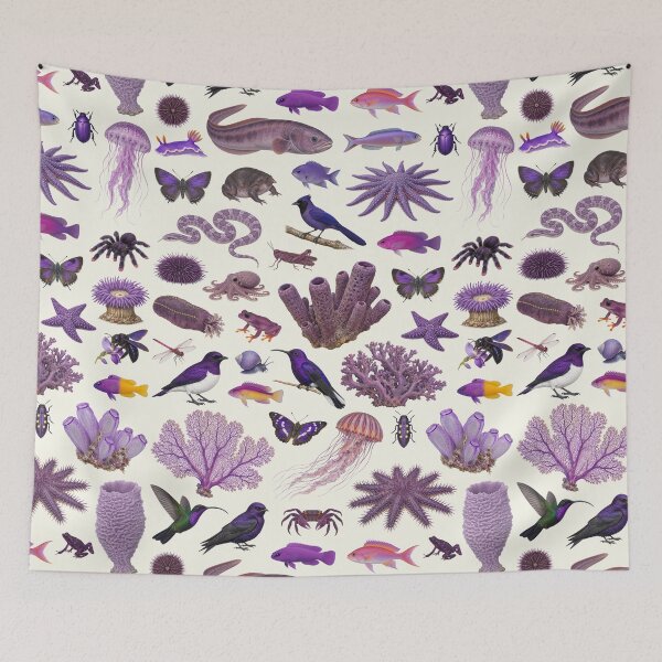 Item preview, Wild World in Purple Retro Style Identification Chart designed and sold by kakarikihill.