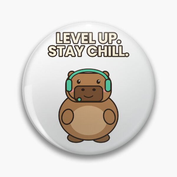 Item preview, Level Up Stay Chill Capybara designed and sold by Rev22.