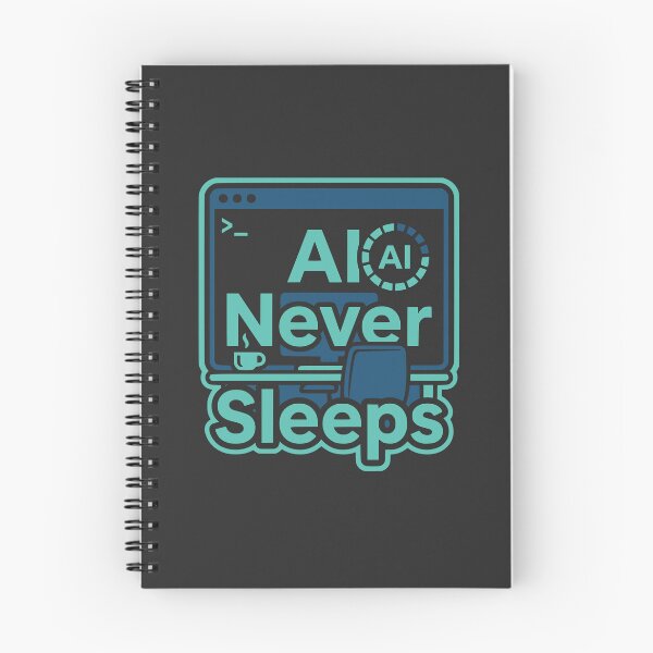 Item preview, AI Never Sleeps Funny Late Night Developer Gift designed and sold by Ixnor.