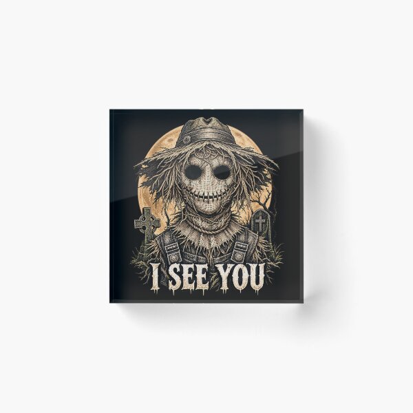 Item preview, I See You - scarecrow cemetery Halloween designed and sold by thirtyonestars.