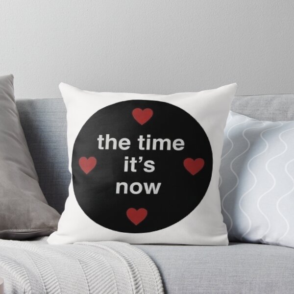 Item preview, The Time It's Now Red Hearts Typography Design designed and sold by MaRCAStro.