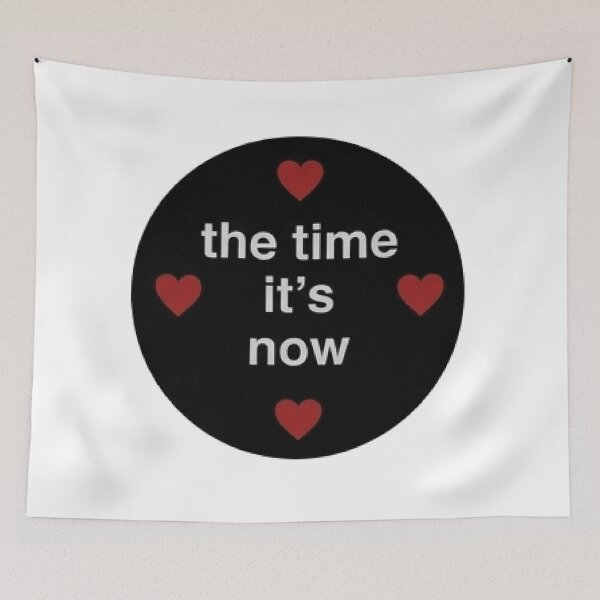 Item preview, The Time It's Now Red Hearts Typography Design designed and sold by MaRCAStro.