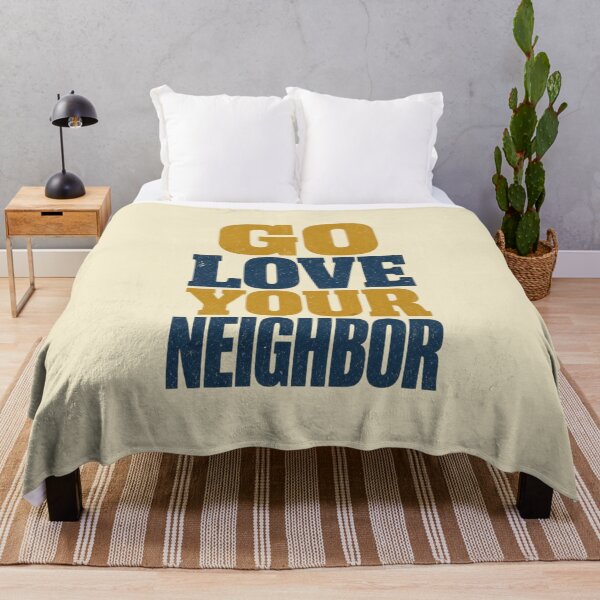 Item preview, Go Love Your Neighbor - Vintage Distressed Block Typography Quote designed and sold by D-Islamic.