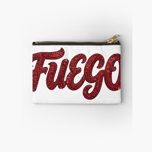 Item preview, Diseño tipográfico de palabras Fuego Script con lentejuelas rojas designed and sold by MaRCAStro.