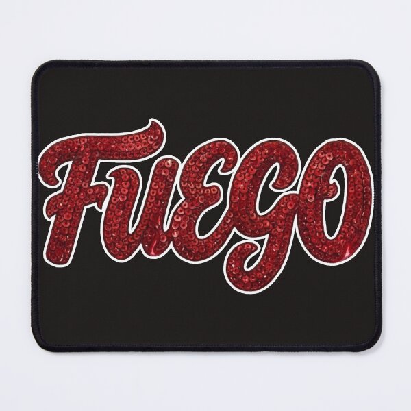 Item preview, Red Sequins Fuego Script Word Typography Design designed and sold by MaRCAStro.