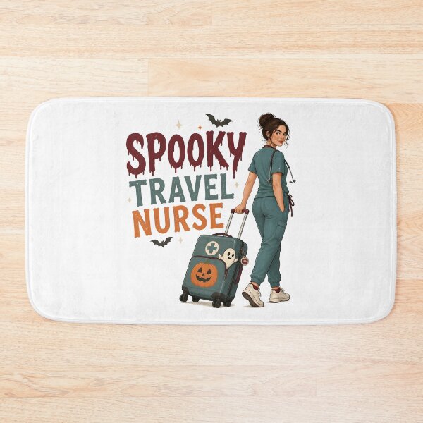 Item preview, Spooky Travel Nurse Luggage Adventure Halloween designed and sold by KristenosNehk.