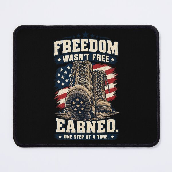 Item preview, Freedom Wasn't Free Earned US Veteran Military Boots designed and sold by CdnVeteranGraphics .