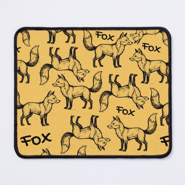 Item preview, Clever Fox Linocut Pattern designed and sold by Ederson D'Mind.