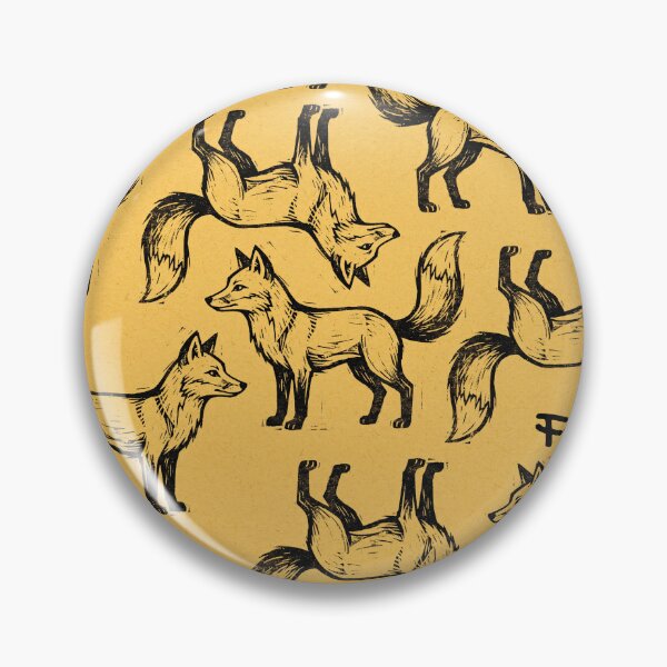 Item preview, Clever Fox Linocut Pattern designed and sold by Ederson D'Mind.