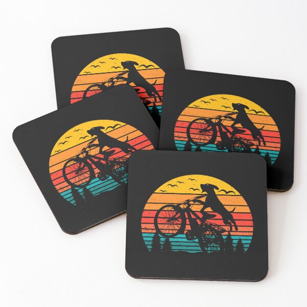 Item preview, Happy mascot design: dog jumping during a mountain bike descent. #2 designed and sold by UrbanTRIP.