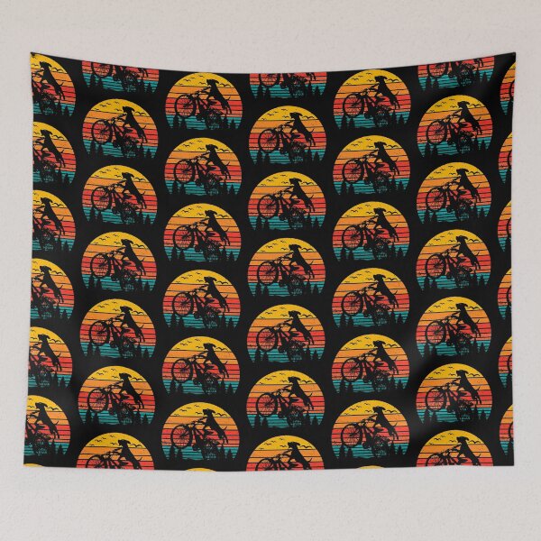 Item preview, Happy mascot design: dog jumping during a mountain bike descent. #2 designed and sold by UrbanTRIP.