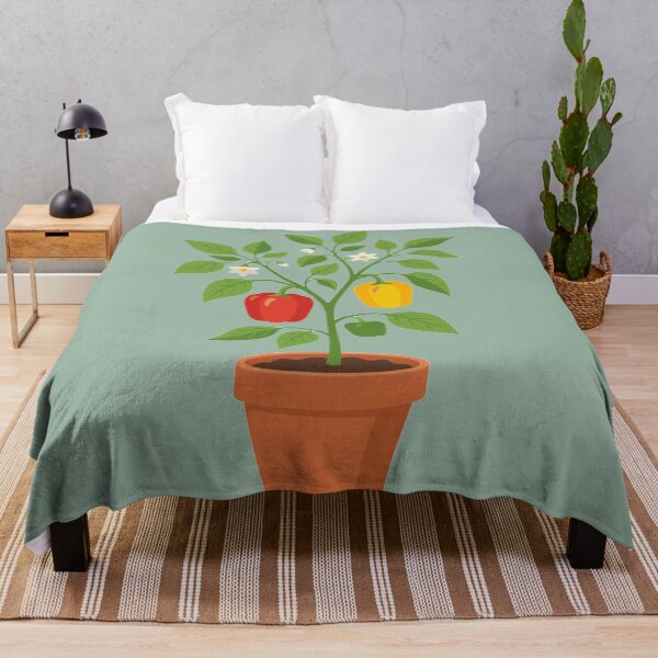 Item preview, Pepper Plant in Pot Illustration designed and sold by Dew Drop Designs.