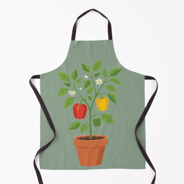 Item preview, Pepper Plant in Pot Illustration designed and sold by Dew Drop Designs.