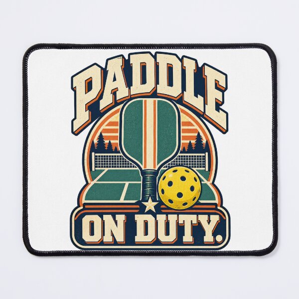 Item preview, Paddle On Duty Pickleball Player Humor designed and sold by Quirkloomstudio.