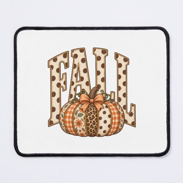 Item preview, Fall Patchwork Lettering with Pumpkin – Cozy Autumn Thanksgiving Design designed and sold by PalleteCreation.