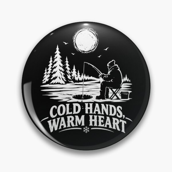 Item preview, Cold Hands, Warm Heart, Winter ice Fishing tshirt designed and sold by MalwasBasket.