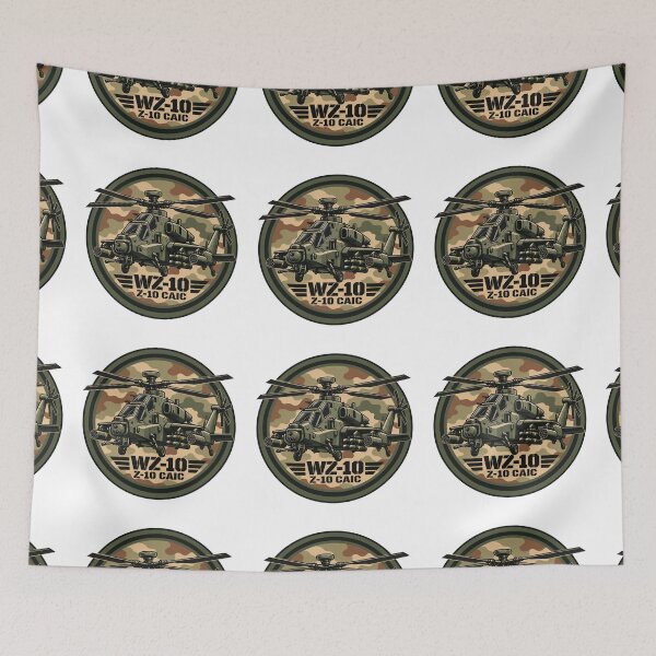Item preview, Round Tactical Attack Helicopter Camouflage Aviation Badge for Rotorcraft Enthusiasts designed and sold by IRON WINGS /USAF.