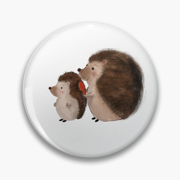 Item preview, Hedgehog Mum and Baby 2 Simple Print | Tender Nursery Illustration designed and sold by TheHawthornFairy.