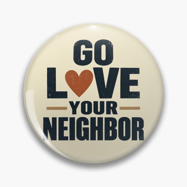 Item preview, Go Love Your Neighbor - Heart Retro Distressed Typography Quote designed and sold by D-Islamic.