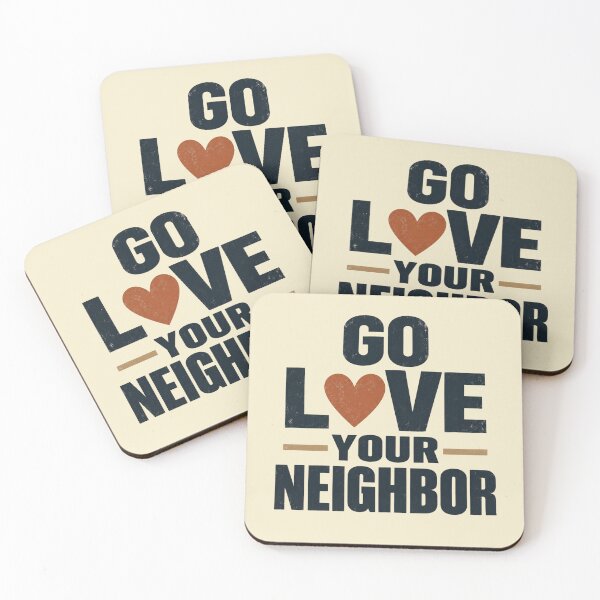 Item preview, Go Love Your Neighbor - Heart Retro Distressed Typography Quote designed and sold by D-Islamic.