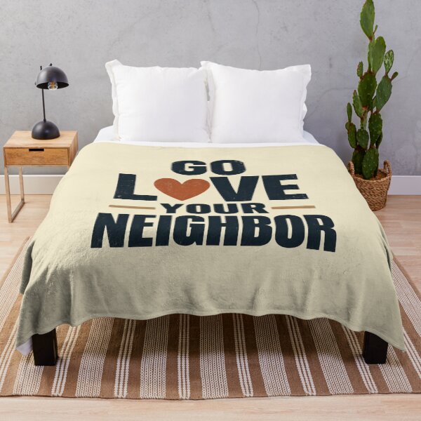 Item preview, Go Love Your Neighbor - Heart Retro Distressed Typography Quote designed and sold by D-Islamic.